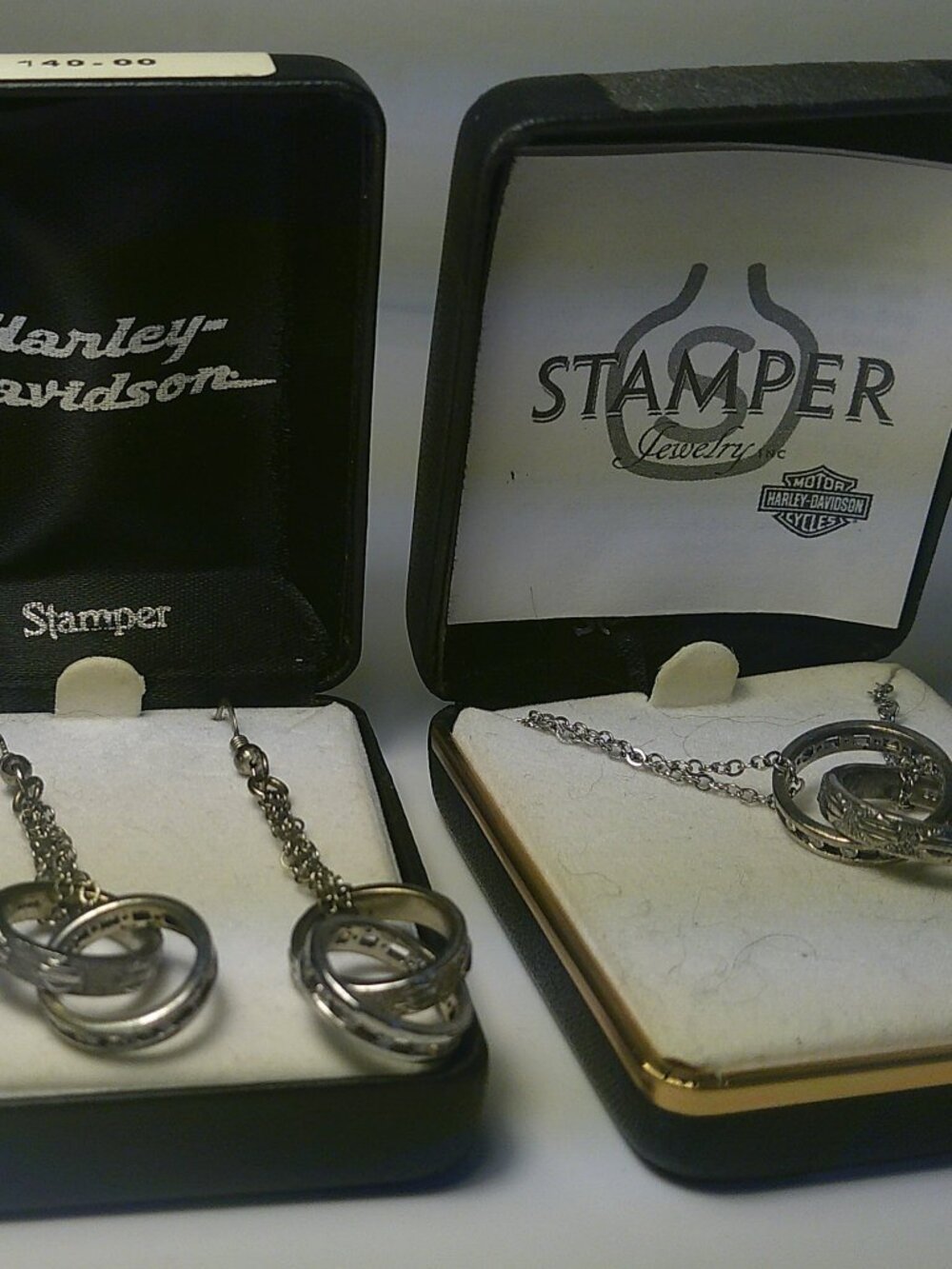 Harley-Davidson x Stamper Jewelry Set | Silver-Tone | Earrings & Necklace